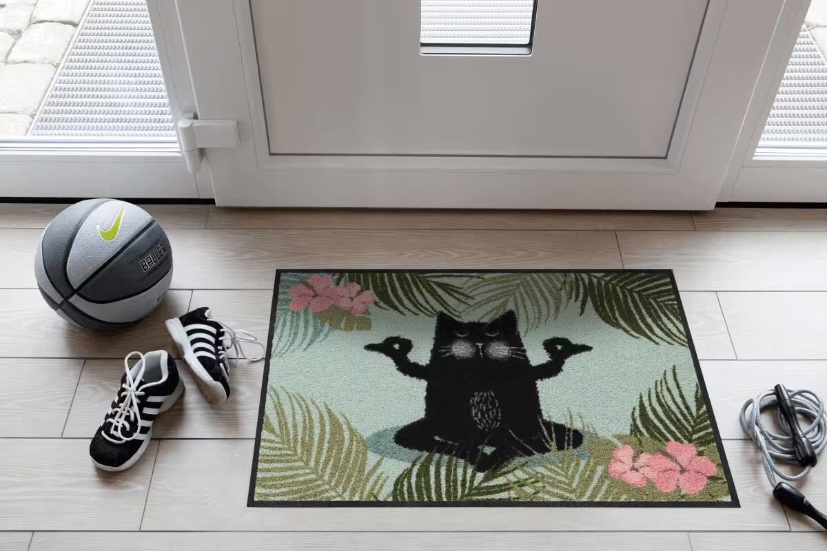 Wohnmatte Yoga Katze