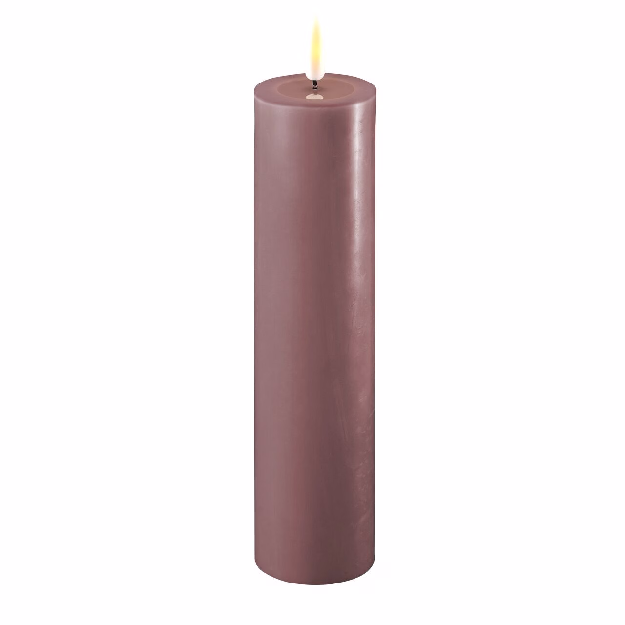 Stumpenkerze LED helles lila 5 x 20cm