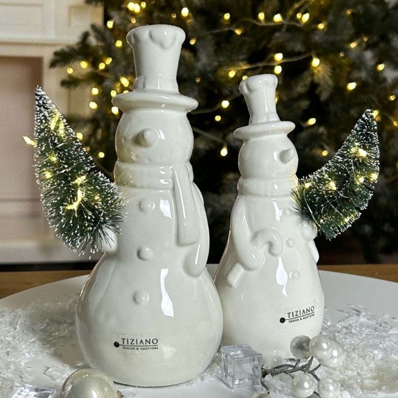 Schneemann Sören 17cm LED cremeweiß Weihnachten, Weihnachtsdekorationen, Festival, Weihnachtsbaum