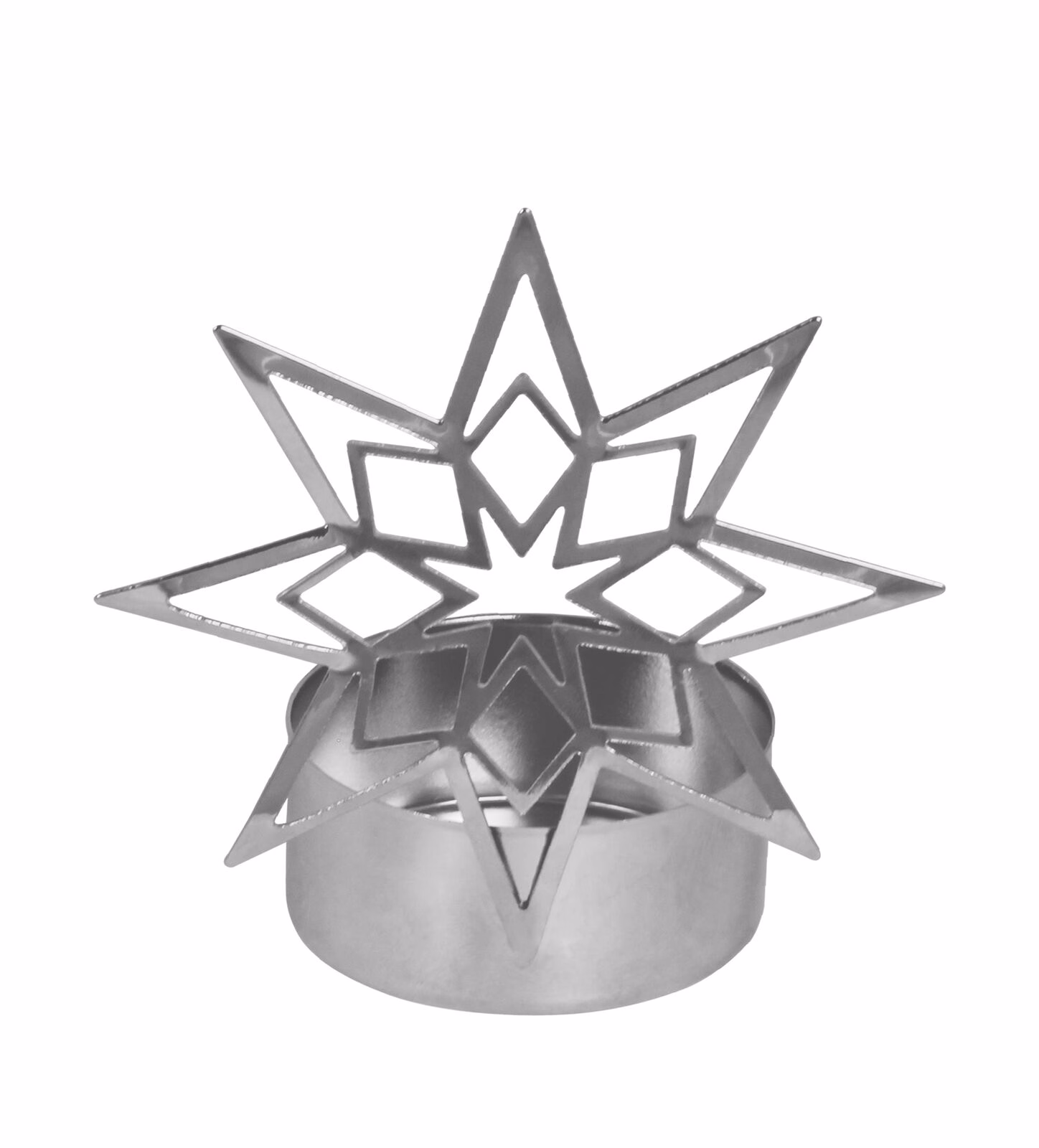 809026697 Teelichthalter Vano Rautenstern silber