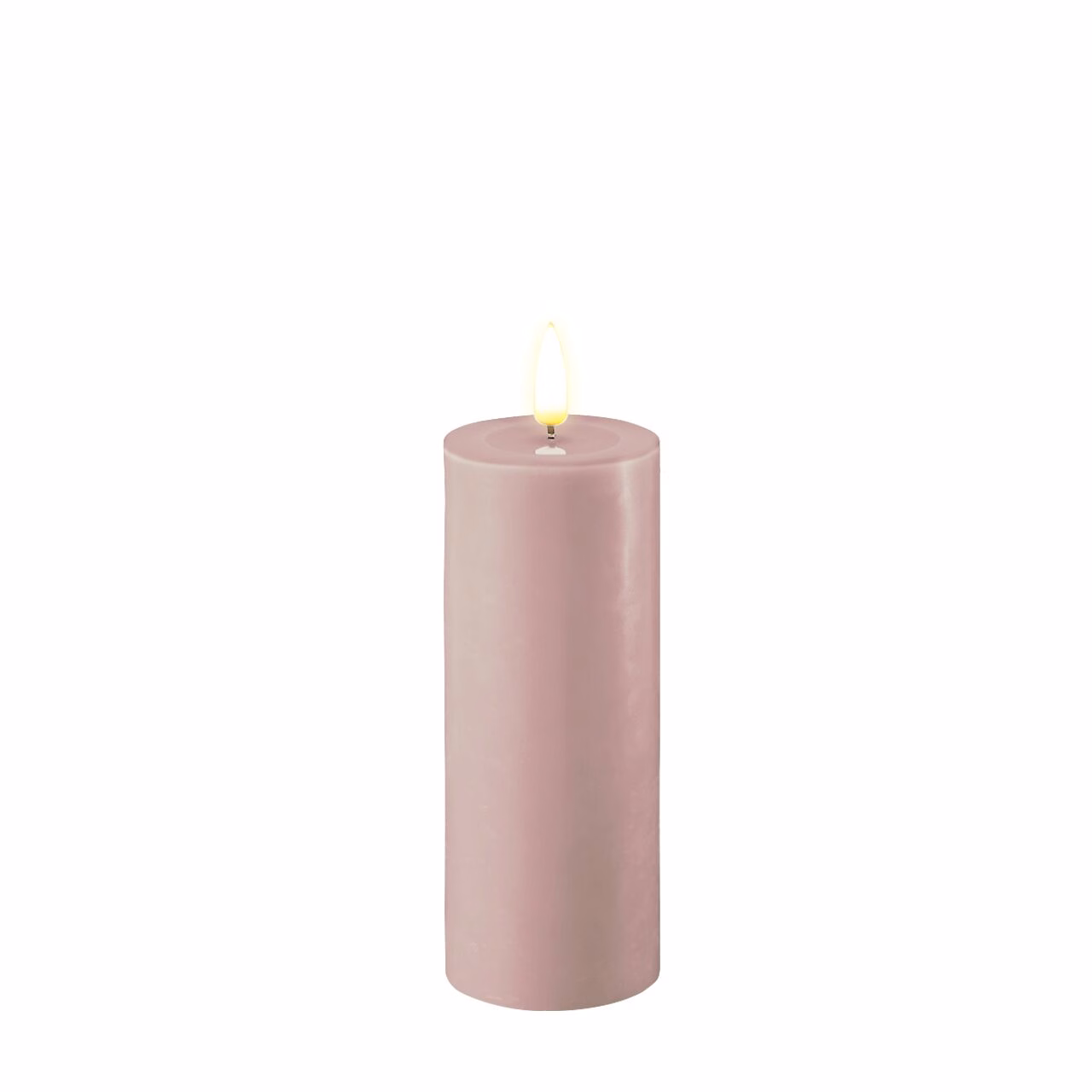 Stumpenkerze LED Rose 5 x 12,5cm