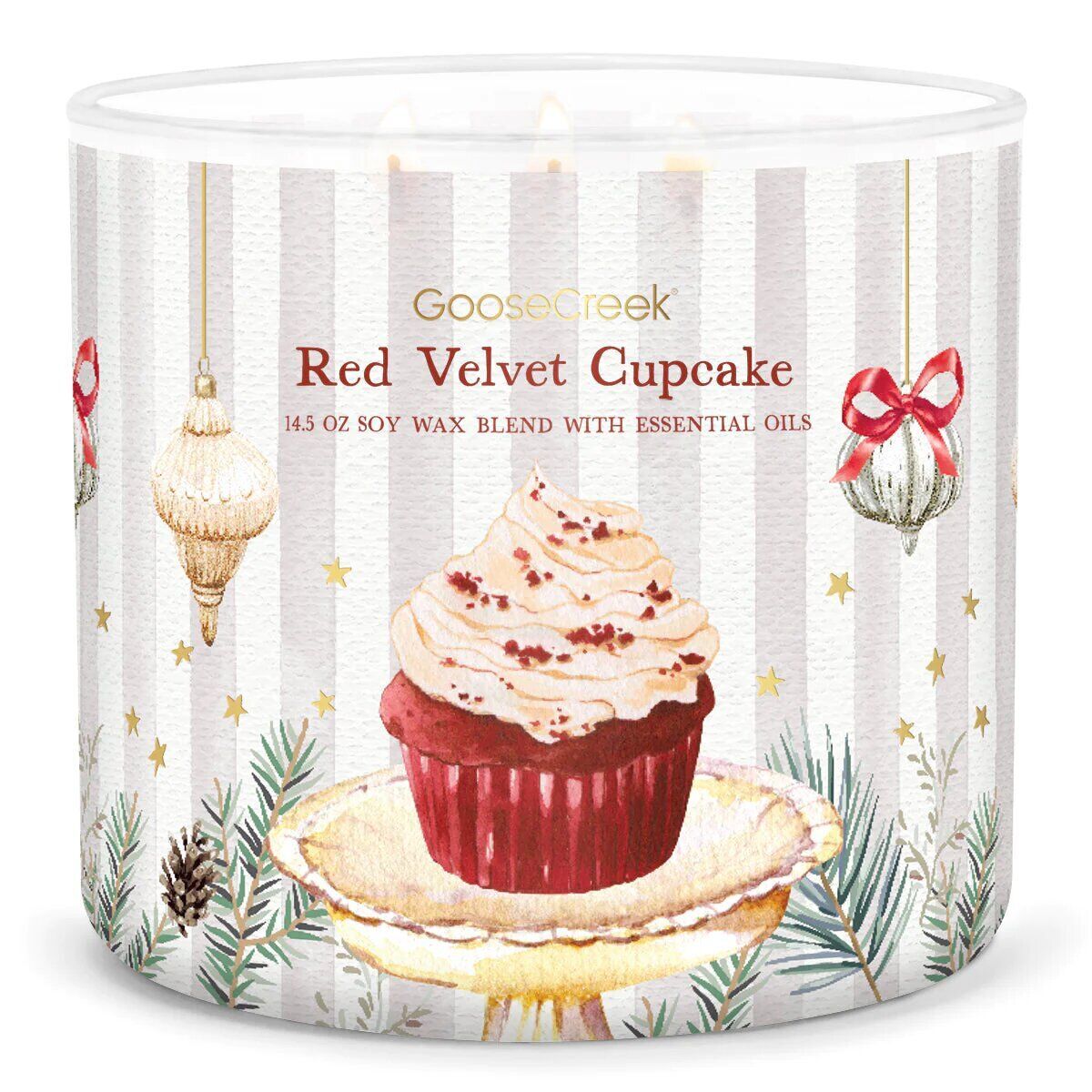 Red-Velvet-Cupcake-Large-3-Wick-Candle Red Velvet Cupcake 411g (3-Docht)