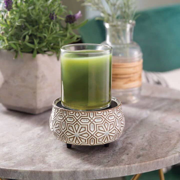 Geometric bronze 2-in-1 Classic Duftlampe aus Keramik elektrisch