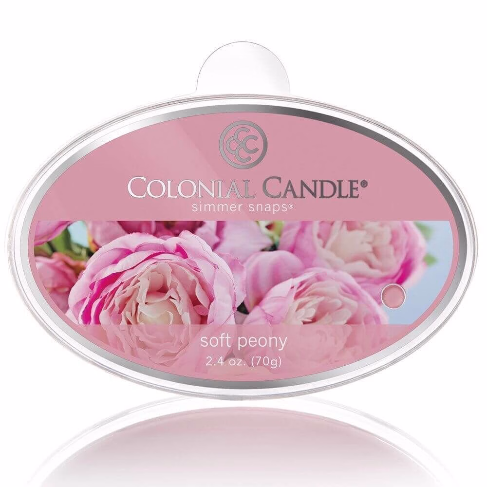 CCSNAPS-5115 Colonial Candle - Soft Peony Simmer Snap 70g