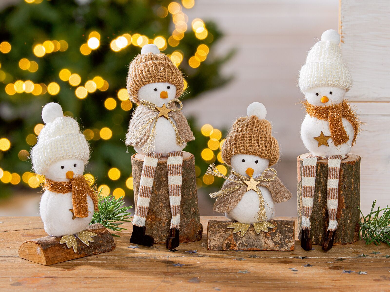 Deko Figur Schneemann Simon 12cm 2-fach sortiert Draußen, Natur, Schnee, Schneemann, Winter