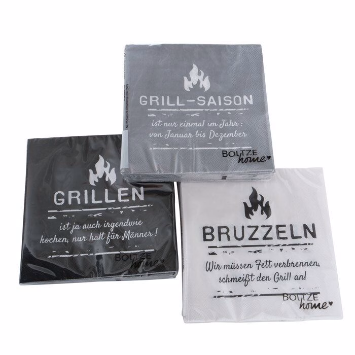 Serviette Conny weiß 20 Stück Bruzzeln