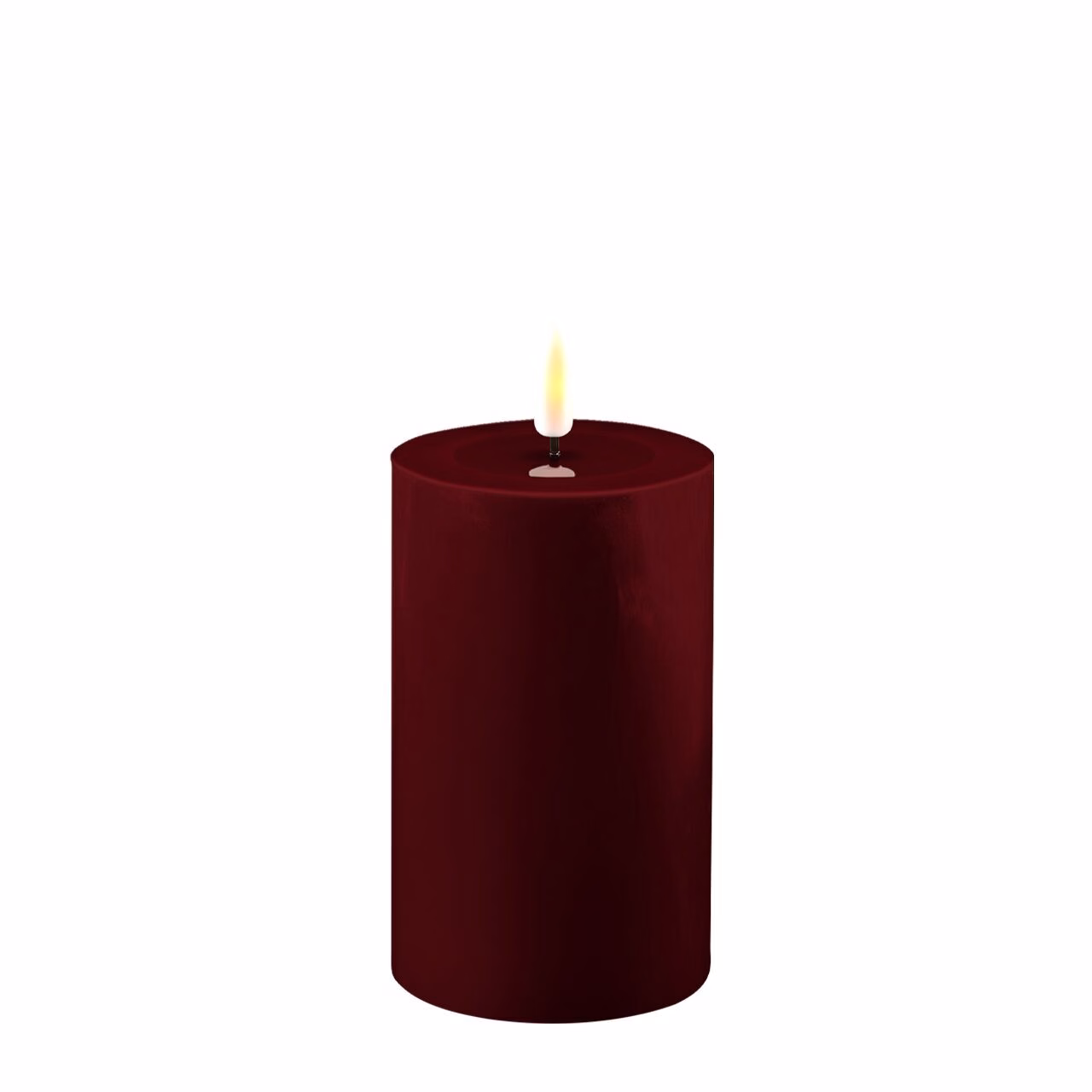 2021-RF-0240 Stumpenkerze LED bourgogne 7,5 x 12,5cm