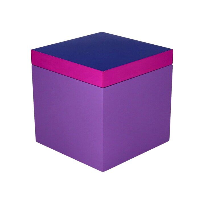 Deko Box Neo 13cm dunkelblau/neon lila/lila Krug, Postfach, Kiste