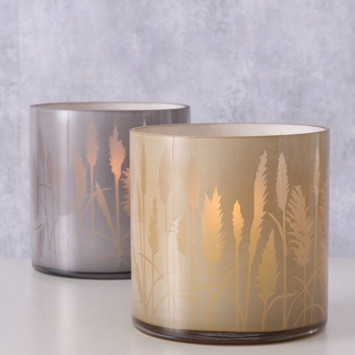 Windlicht Pampas gold15cm