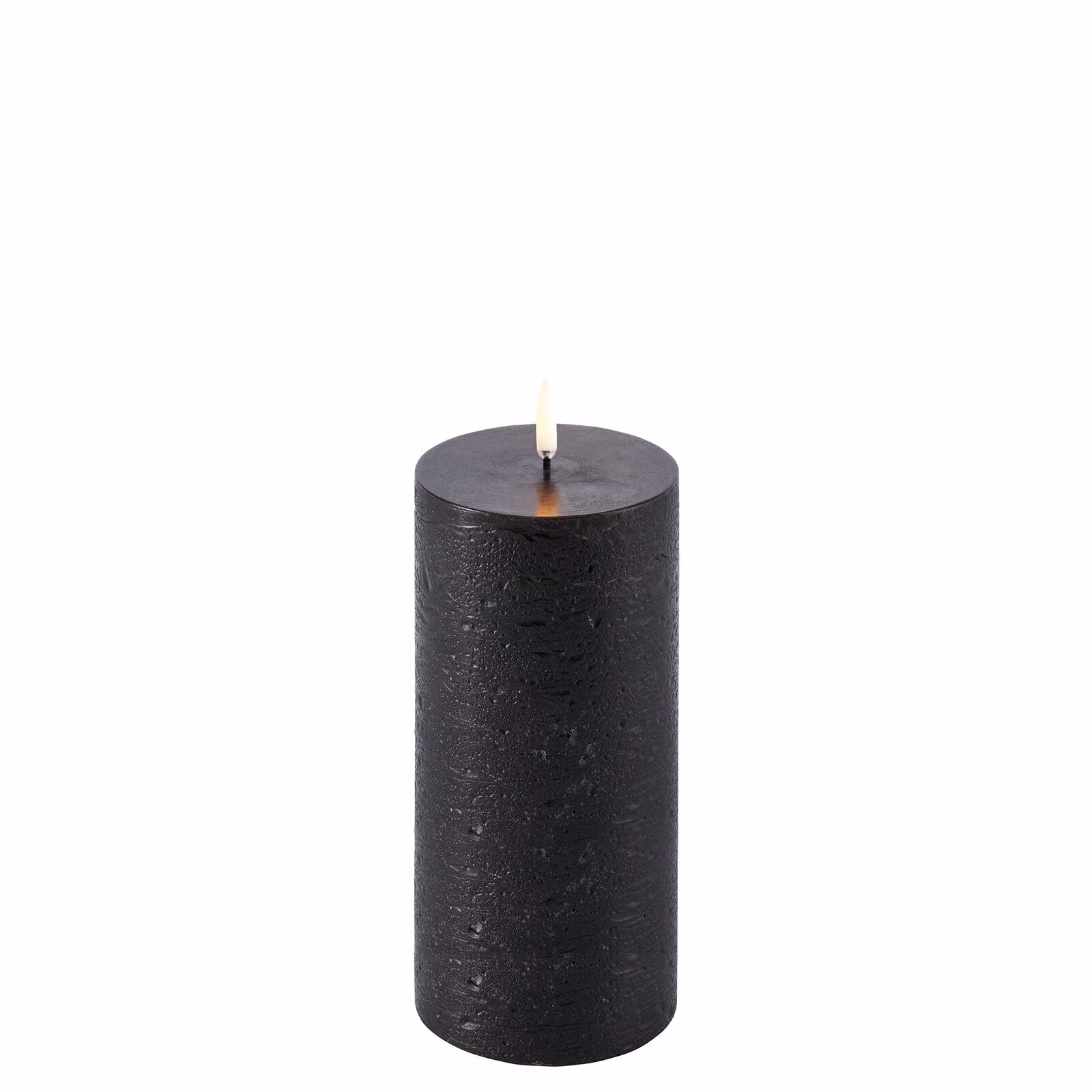 Uyuni LED Stumpenkerze 7,8x15cm Forest Black