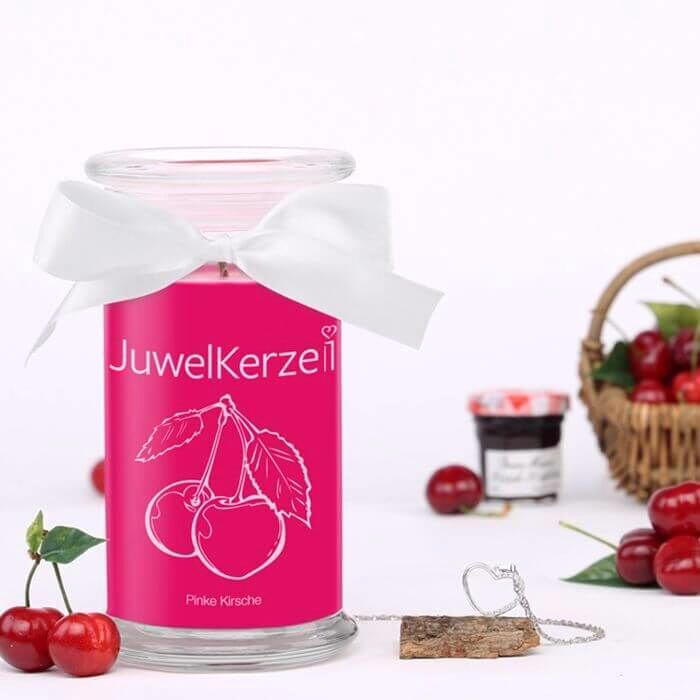 JuwelKerze Pinke Kirsche (Halskette mit Anhänger) 380g