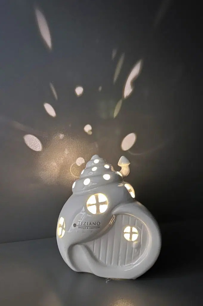Schneckenhaus Gardola 15cm LED cremeweiß