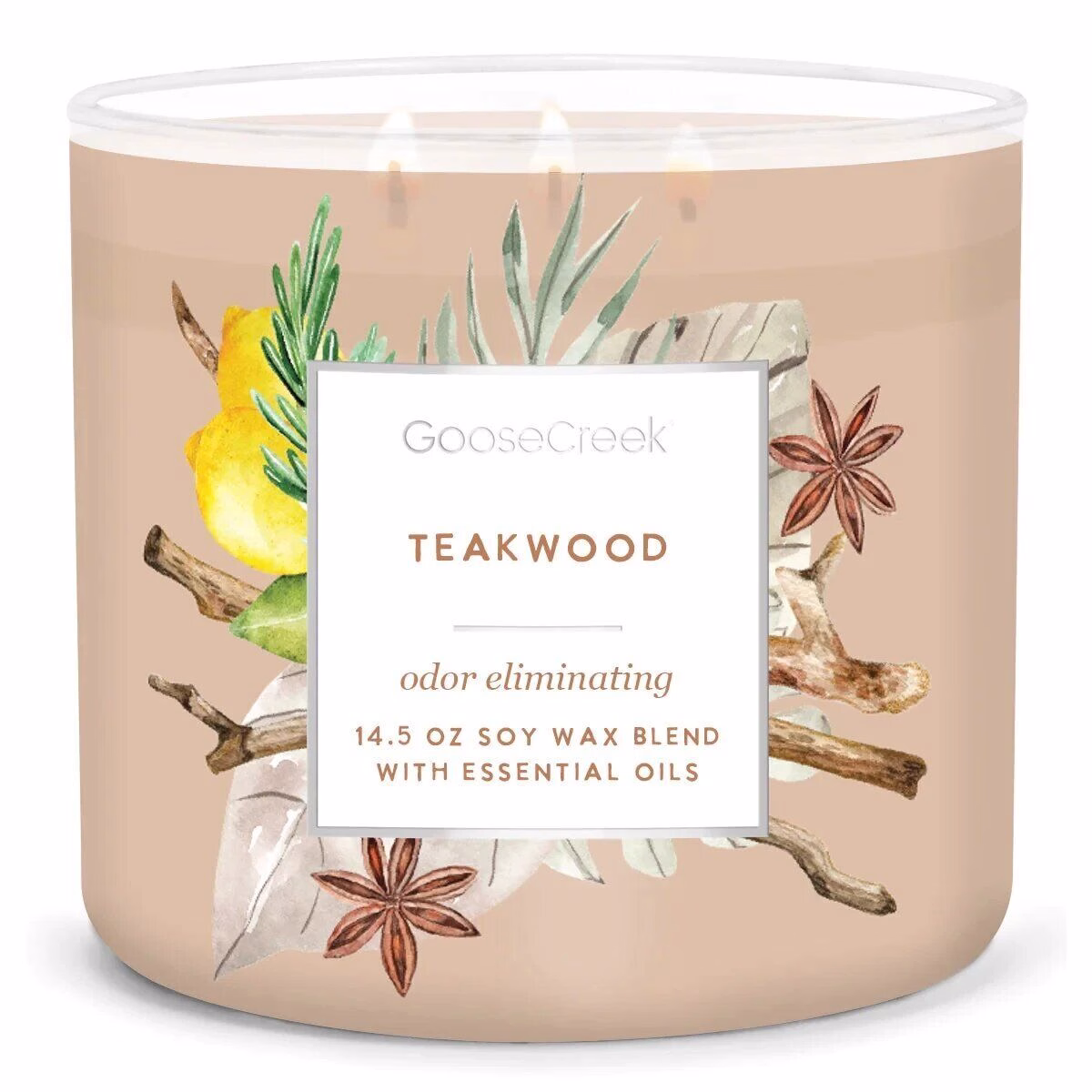 teakwood-3-docht-kerze-411g Teakwood 411g (3-Docht)