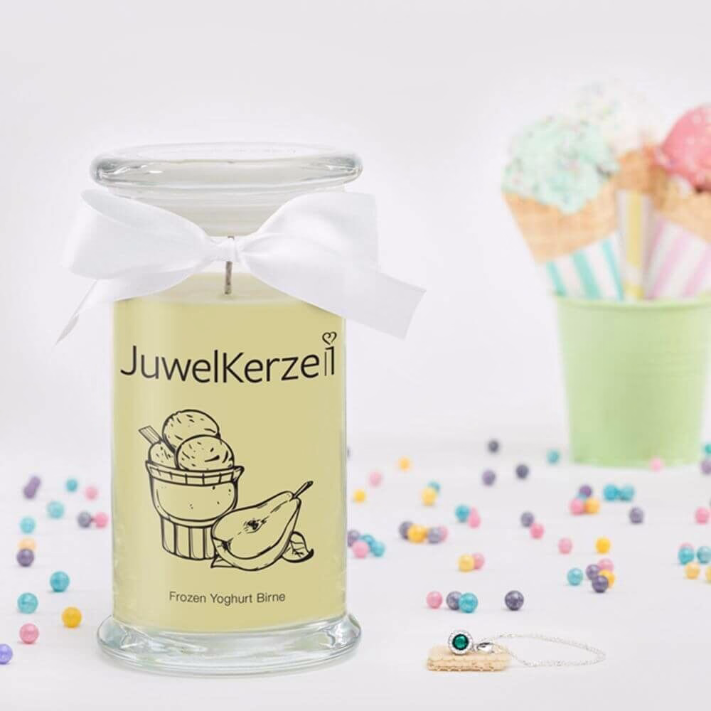 JuwelKerze Frozen Yoghurt Birne (Halskette mit Anhänger) 380g