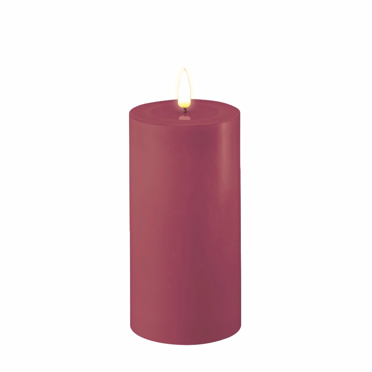 Stumpenkerze LED Magenta 7,5 x 15cm