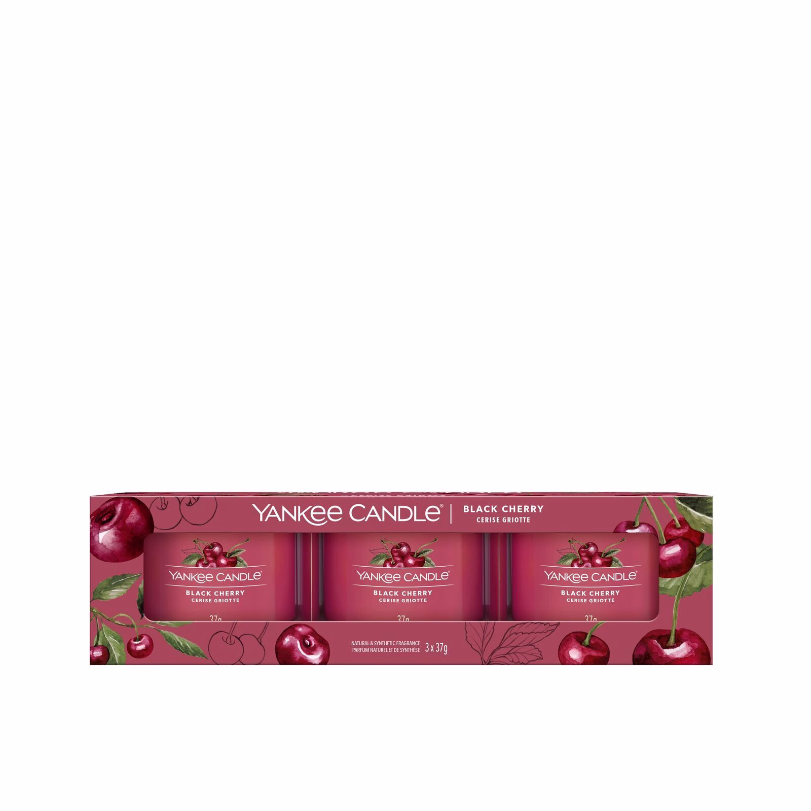 Signature_Filled_Votive_3_Pack_Black_Cherry-1-1 Black Cherry 37g Glasvotivkerze 3er Pack