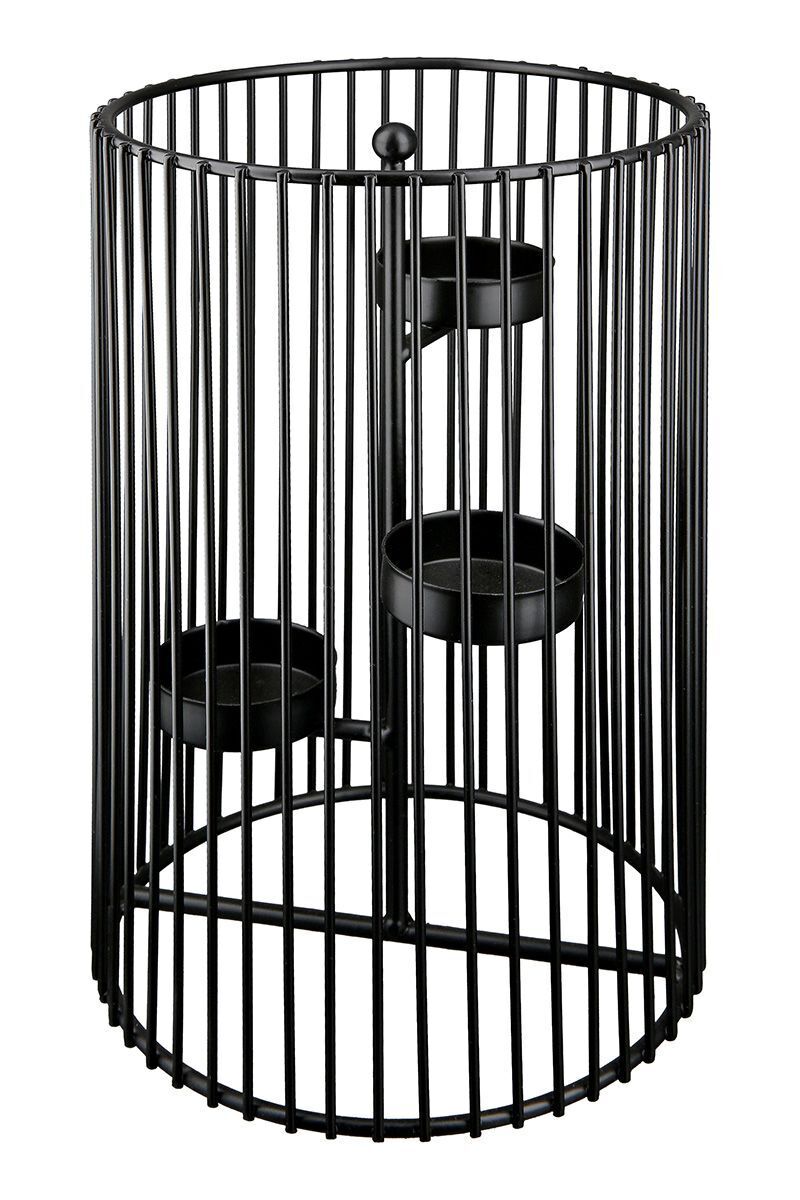 Teelichtleuchter Trixie 30cm schwarz Metall Tor