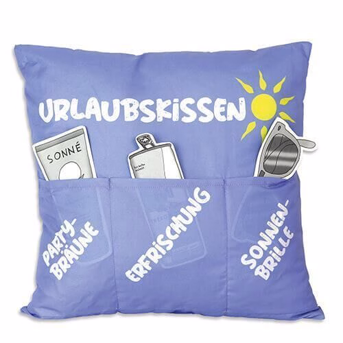 Urlaubskissen Urlaubskissen mit 3 Einstecktaschen
