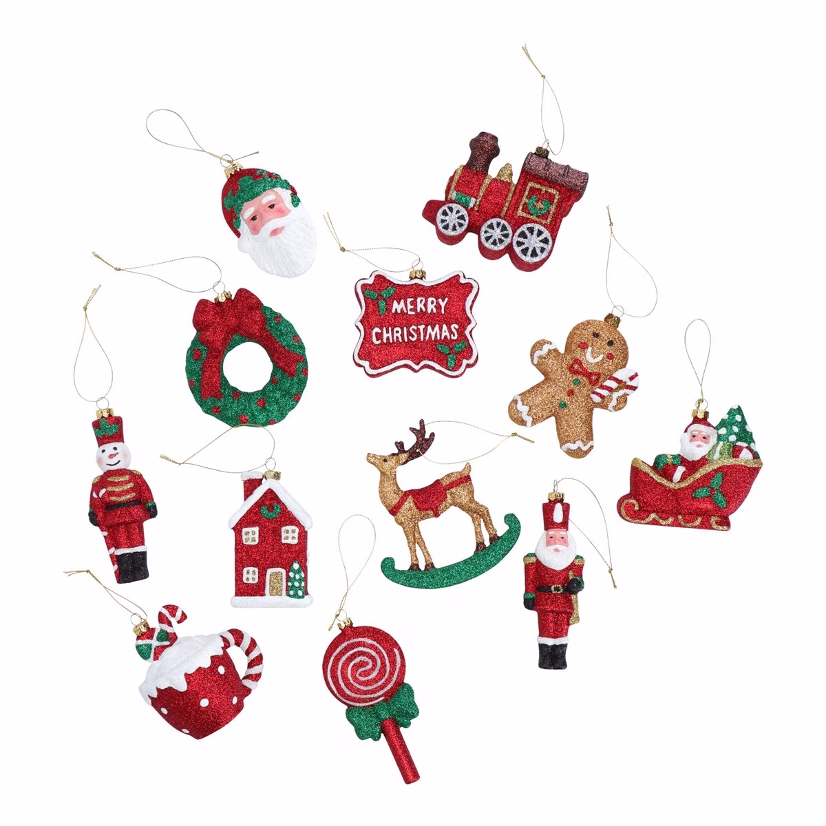 Christmas Ornaments - Gingerbread Baumschmuck 12tlg. Christmas Ornaments - Gingerbread Baumschmuck 12tlg.