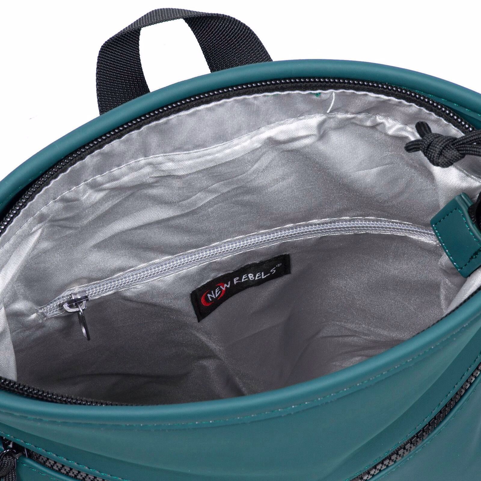 M6XrmmNQ Mart - Los Angeles Rolltop Mini Rucksack petrol