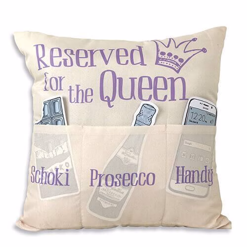 Reserved-for-the-queen Reserved for the Queen Kissen mit 3 Einstecktaschen