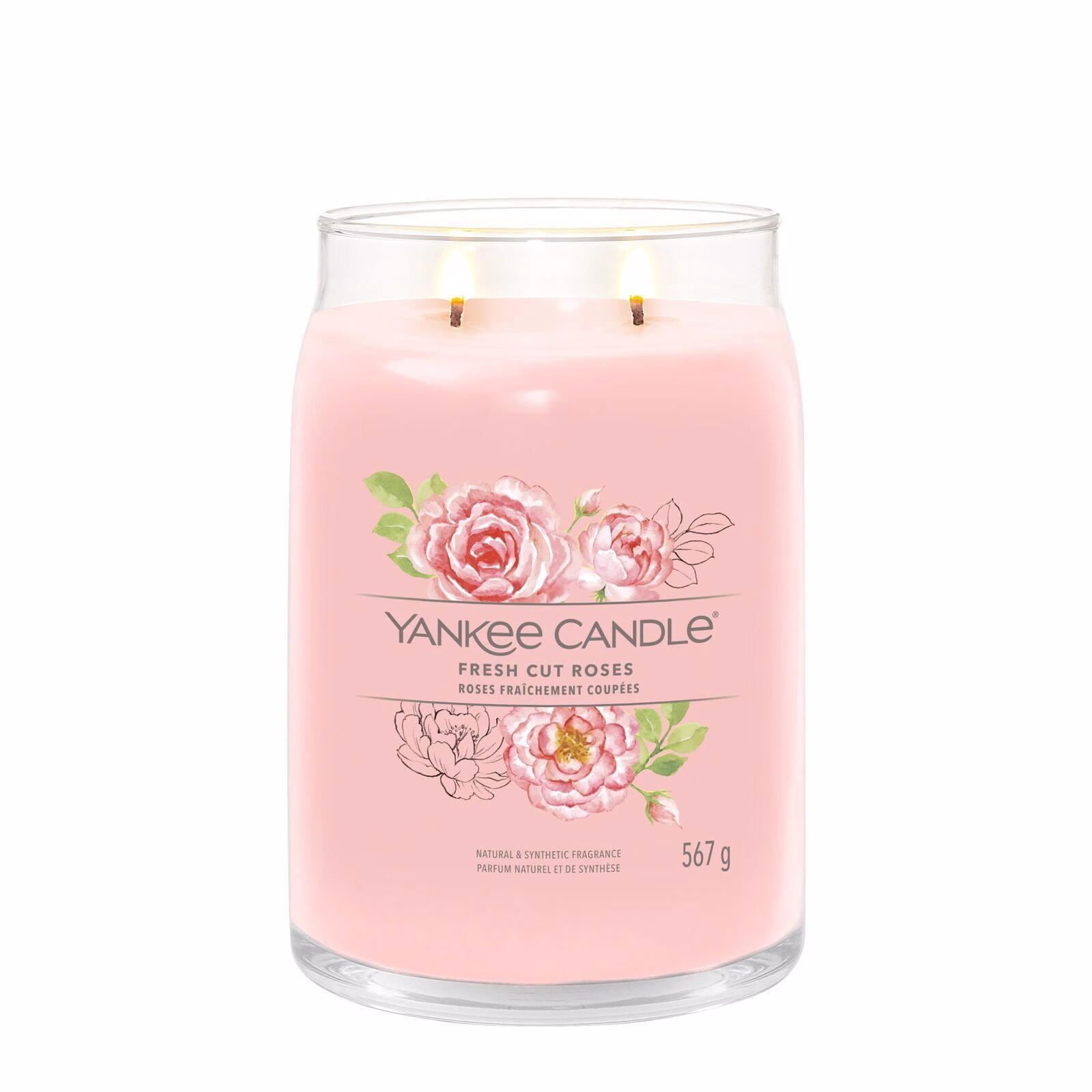 Fresh Cut Roses Signature Large Jar 567g 2-Docht