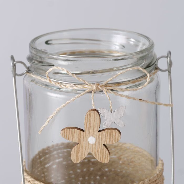 Windlicht Weavy Blume 11cm