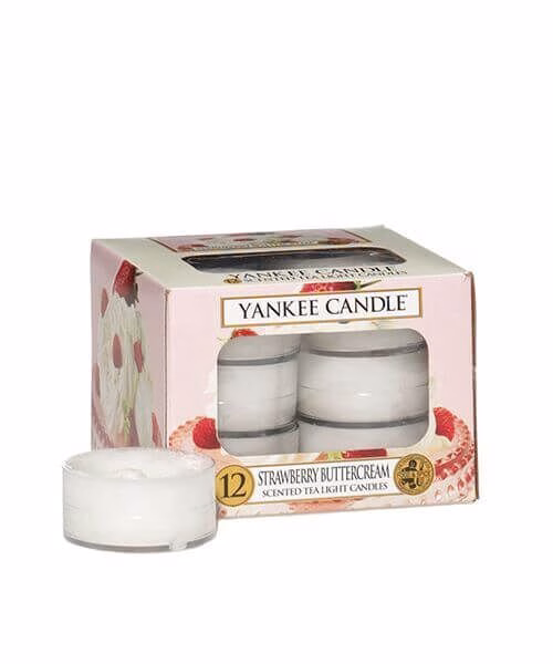 Yankee Candle Teelichte Strawberry Buttercream 12St