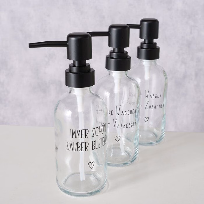 Seifenspender 250ml "Immer schön sauber bleiben"