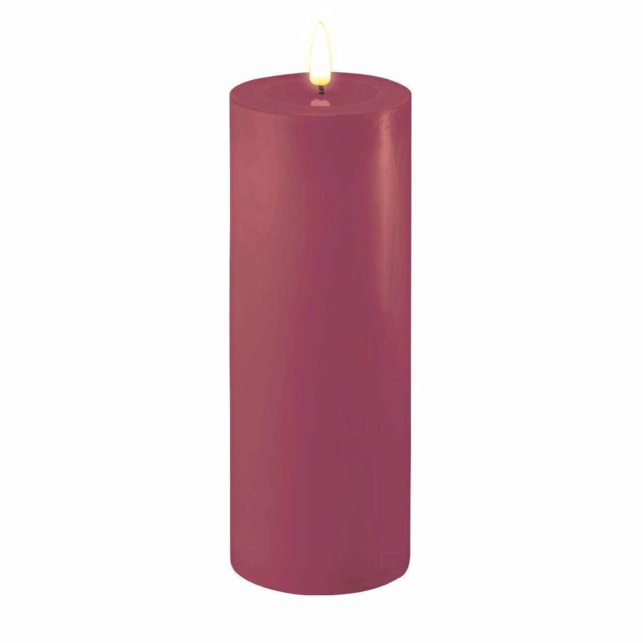 Stumpenkerze LED Magenta 7,5 x 20cm