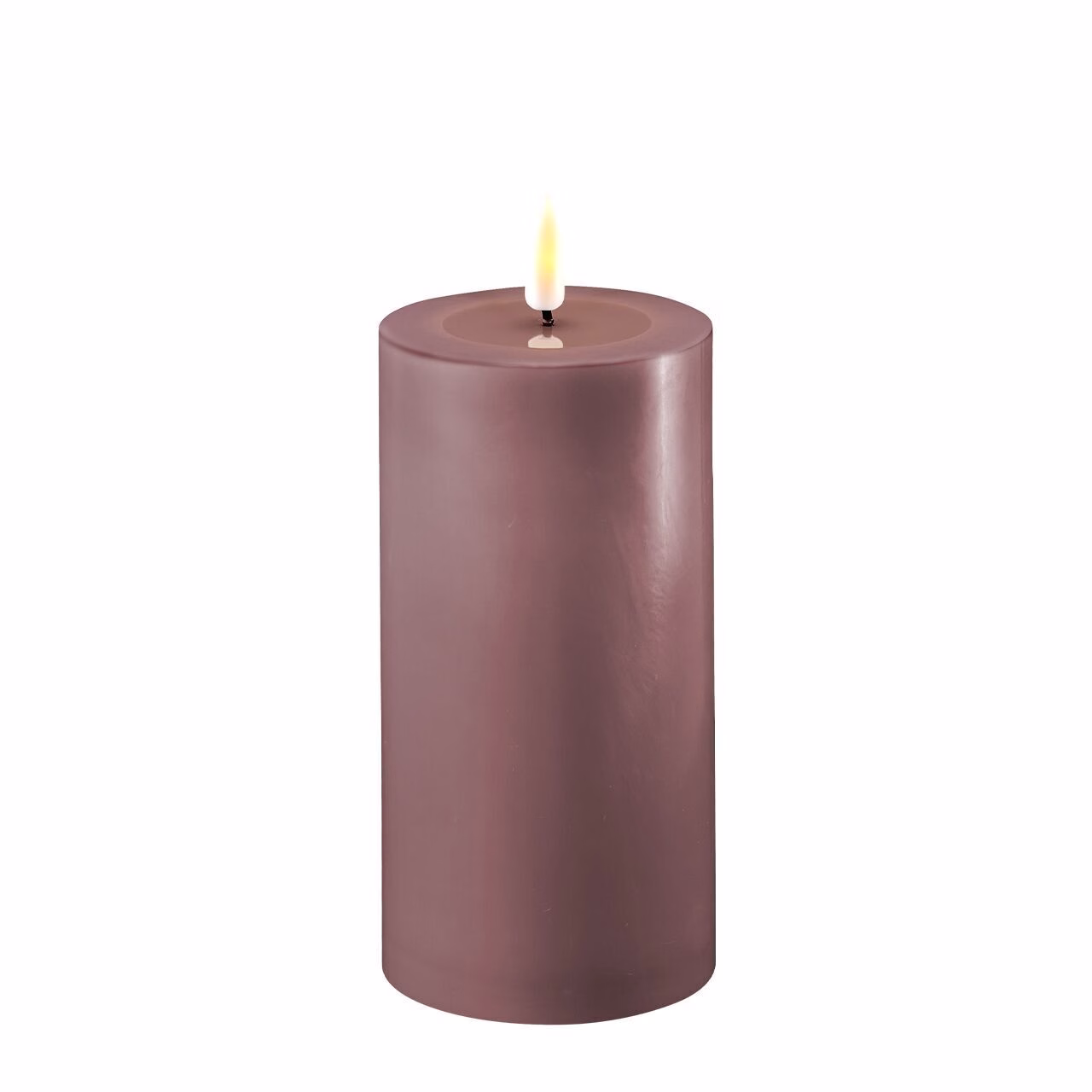 2021-RF-0154 Stumpenkerze LED helles lila 7,5 x 15cm