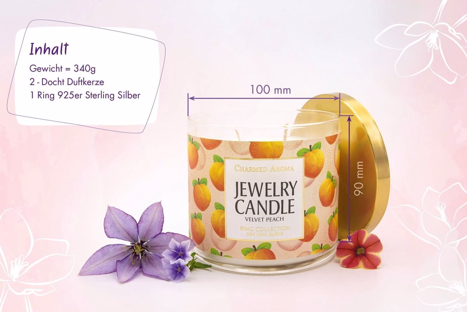Rosé All Day Kerze (Ring)