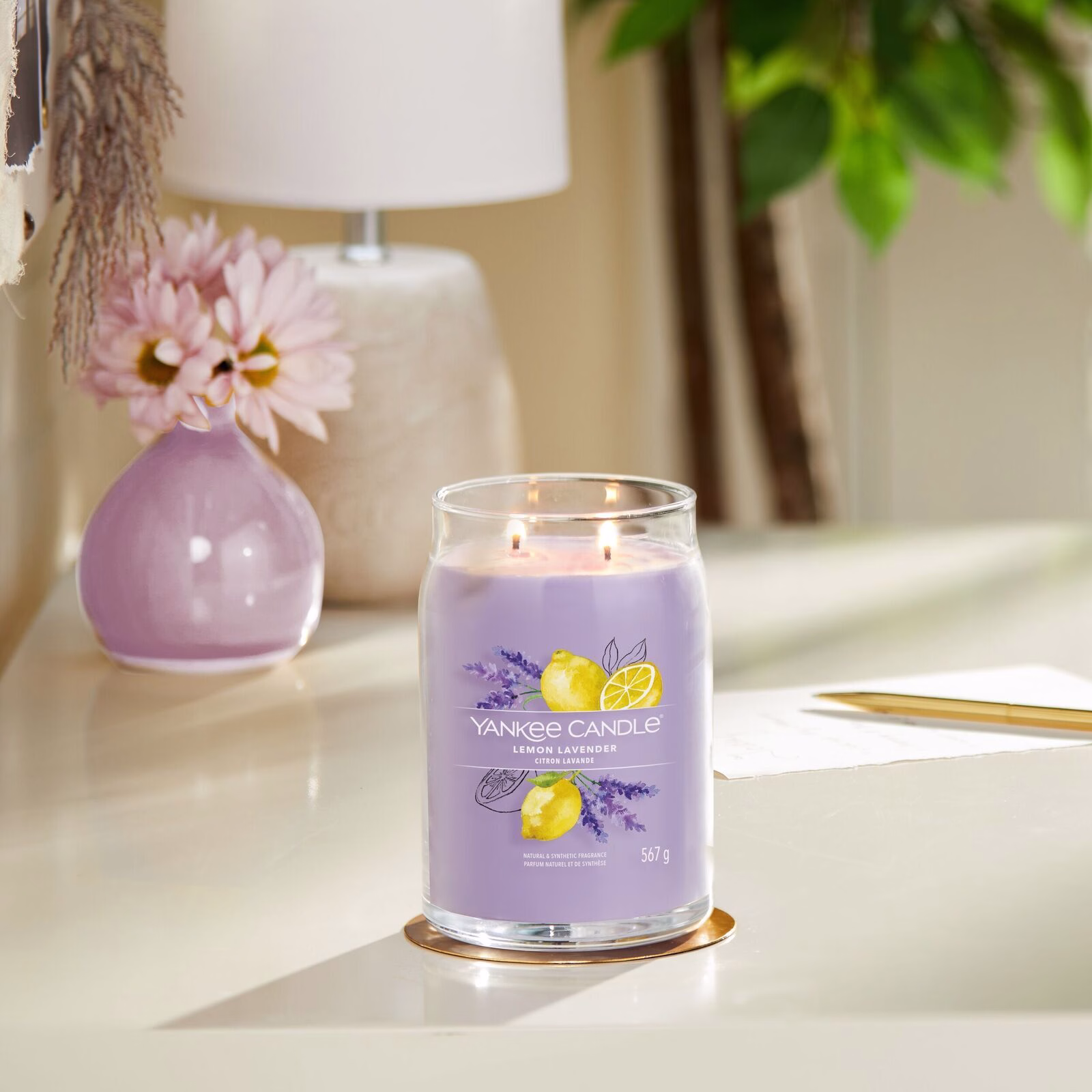 Lemon Lavender Signature Jar 567g 2-Docht