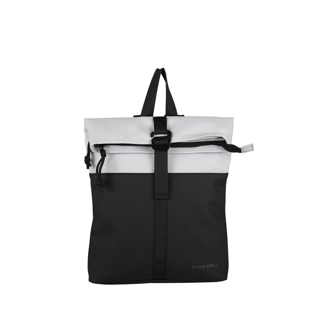 745392CE81BCB2709B406B468A1BE2481FD28A29 Backham - Los Angeles Rolltop Mini Rucksack hellgrau