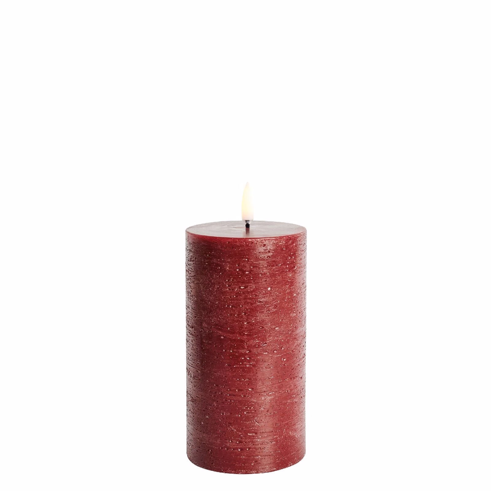 UL-PI-CR-C78015-large Uyuni LED Stumpenkerze 7,8x15cm Carmine Red