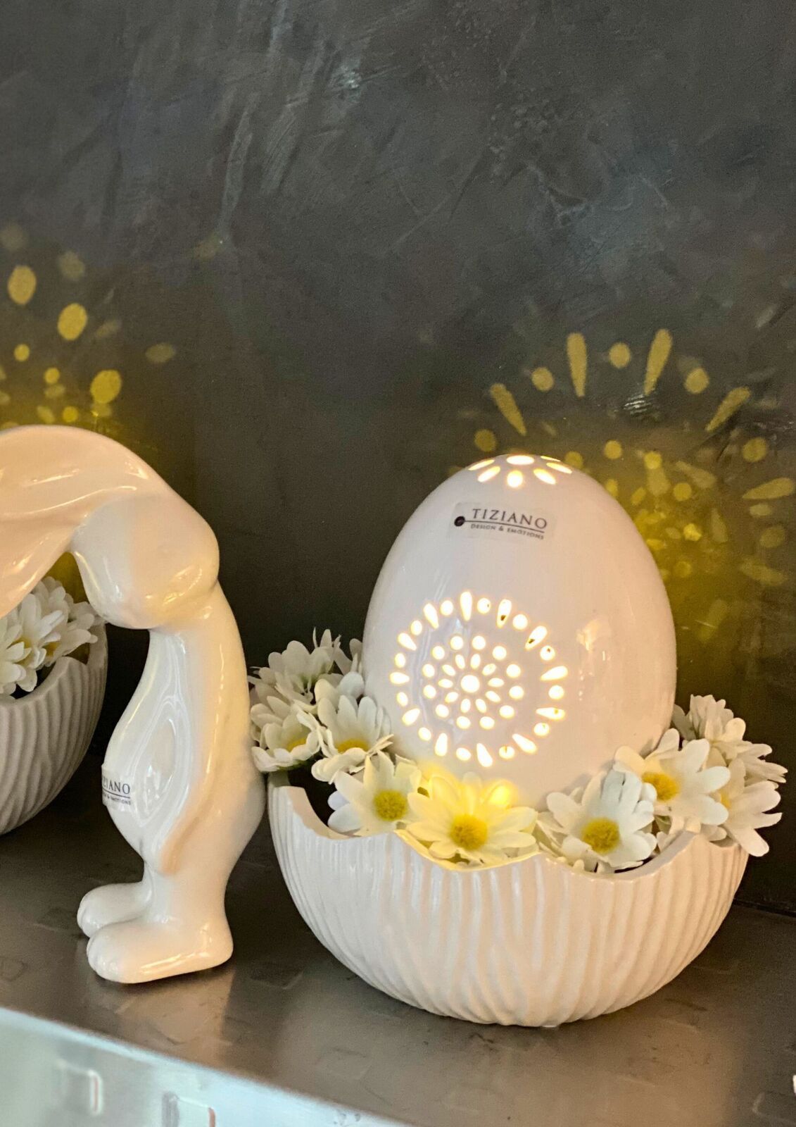 Dekoei Mariola Pusteblume 12cm LED cremeweiß