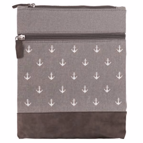 2022-191-001 Canvas Crossbag 001 (Grey Anchor)