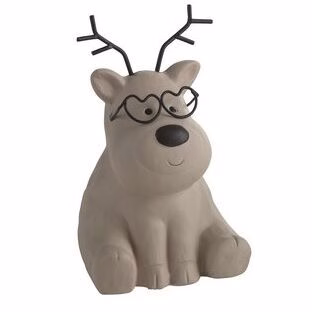 Nerdy Rentier mit Brille sandstone