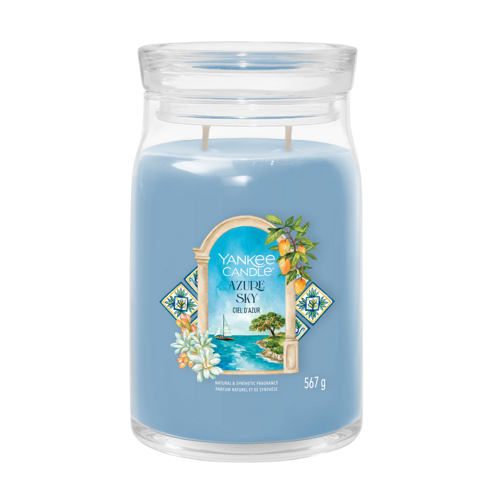 Azure Sky Signature Large Jar 567g 2-Docht Azure Sky Signature Large Jar 567g 2-Docht