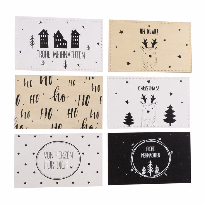 Holz-Postkarte Oh Dear Variante 1