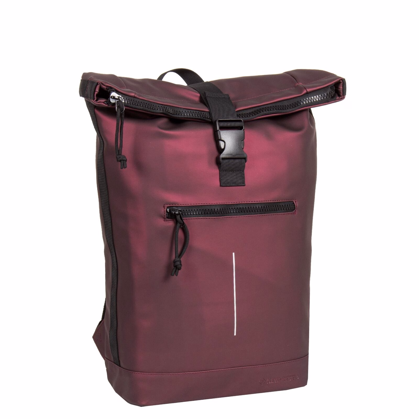 Mart - New York Rolltop Rucksack burgund metallic