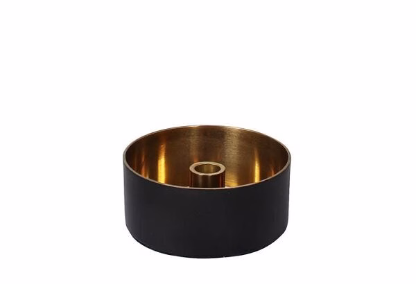 120422_s Stabkerzenhalter Rivala schwarz/gold