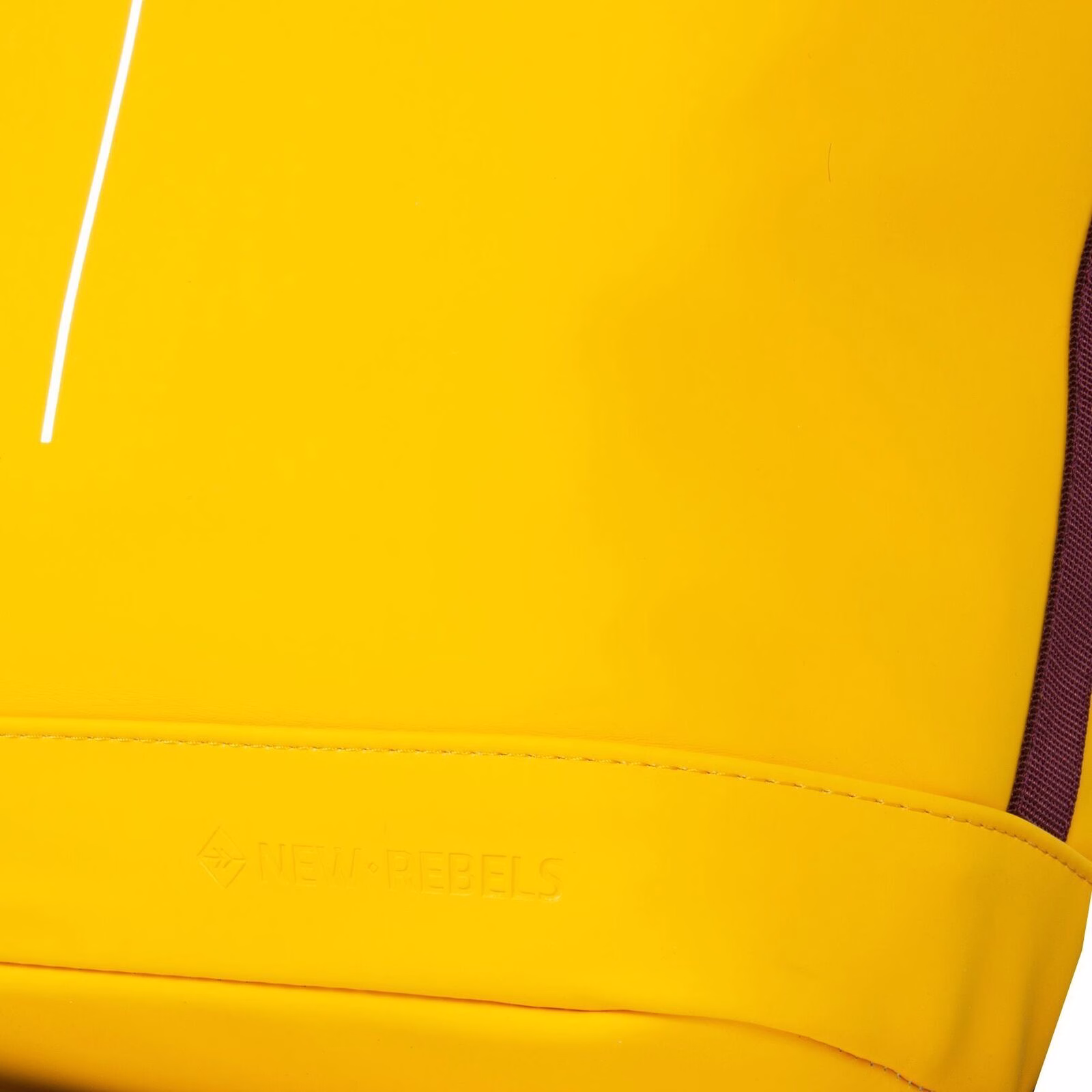Tim - New York Rolltop Rucksack gelb/burgund
