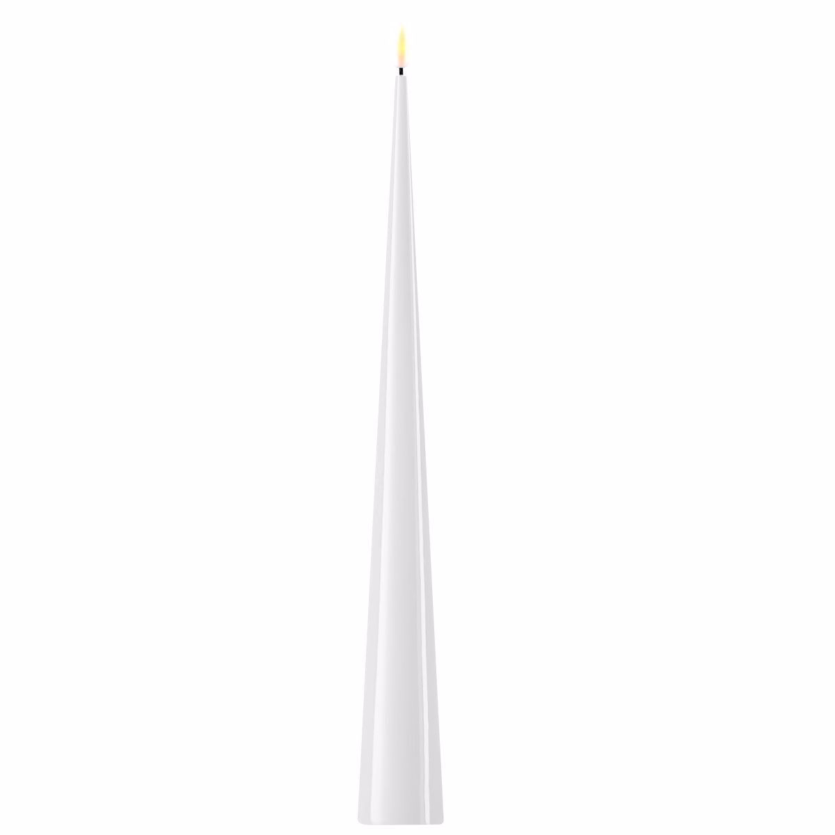 Kegelkerze LED Weiß 38cm