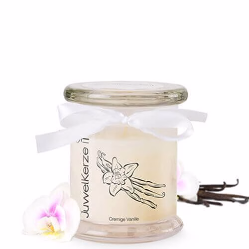Cremige-Vanille-duftkerze-mit-schmuck-juwelkerze-product JuwelKerze Cremige Vanille (Ohrringe) 230g