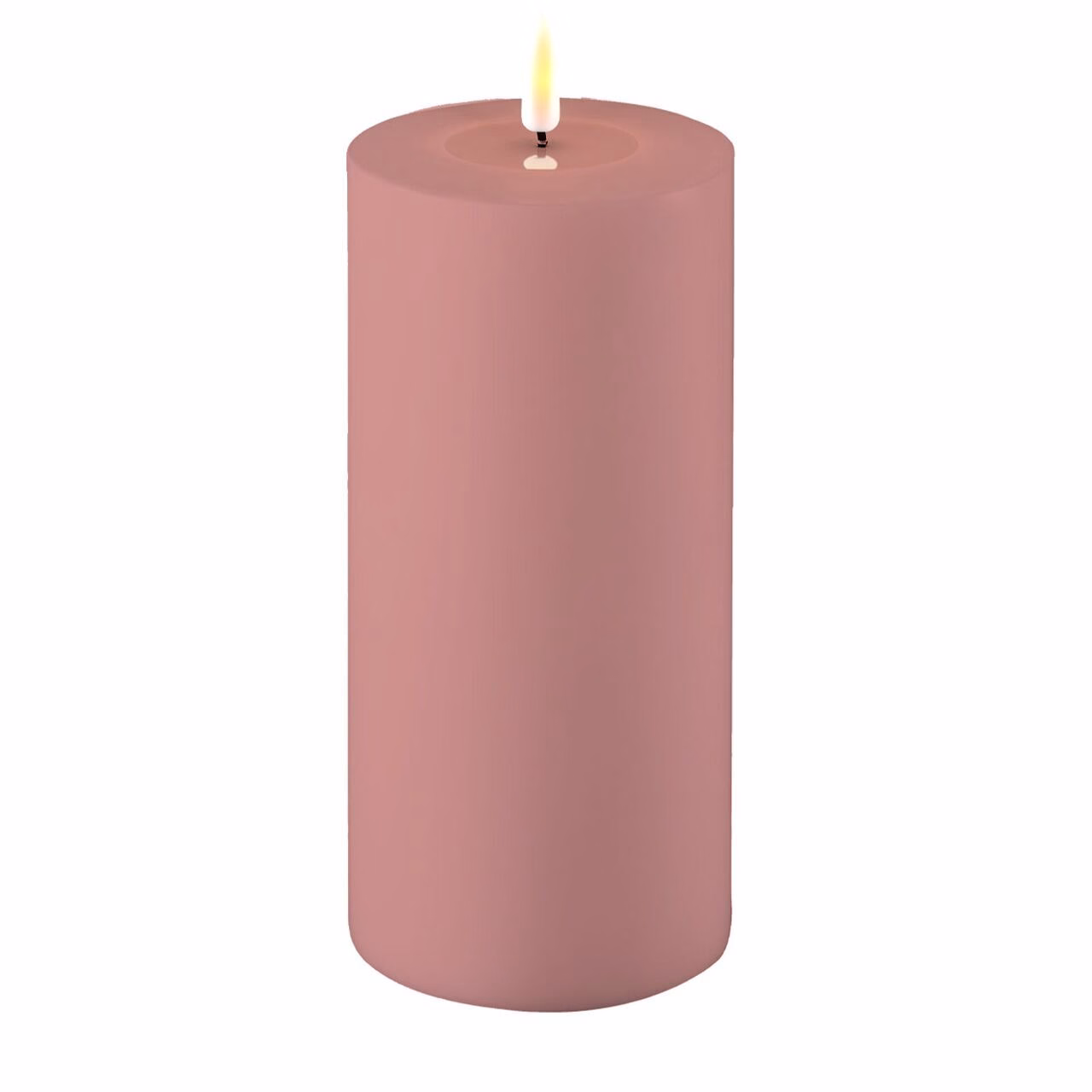 RF-UL-0060 Outdoor Stumpenkerze LED staubiges rosa 10 x 20cm