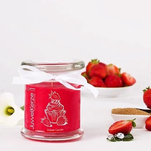 JuwelKerze Erdbeer Cupcake (Ohrringe) 230g