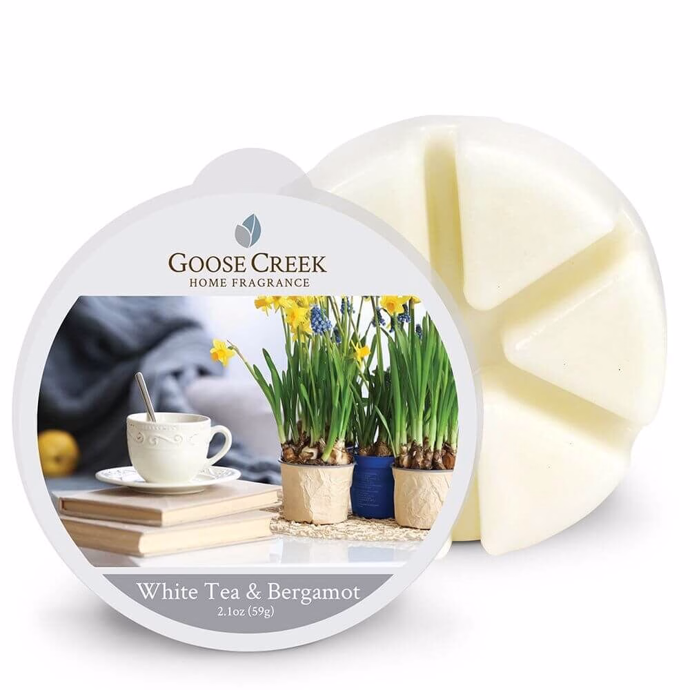 EW573-White-Tea-Bergamot-Wax-Melt Goose Creek Candle - White Tea & Bergamot 62g