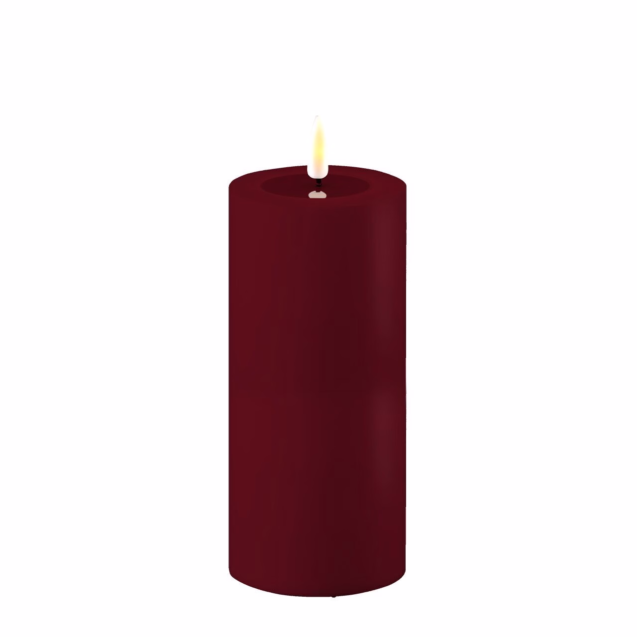 RF-UL-00040 Outdoor Stumpenkerze LED bordeaux 7,5 x 15cm