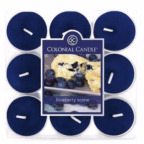 Colonial Candle Blueberry Scone 9 Teelichte
